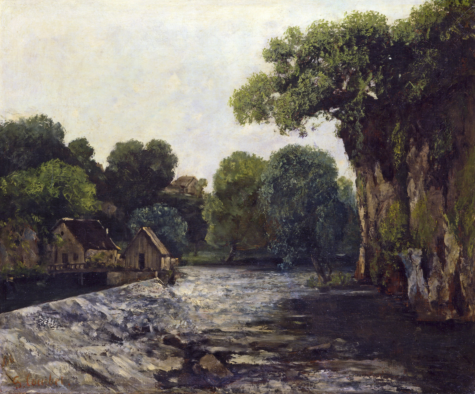 Das Mühlwehr by Gustave Courbet