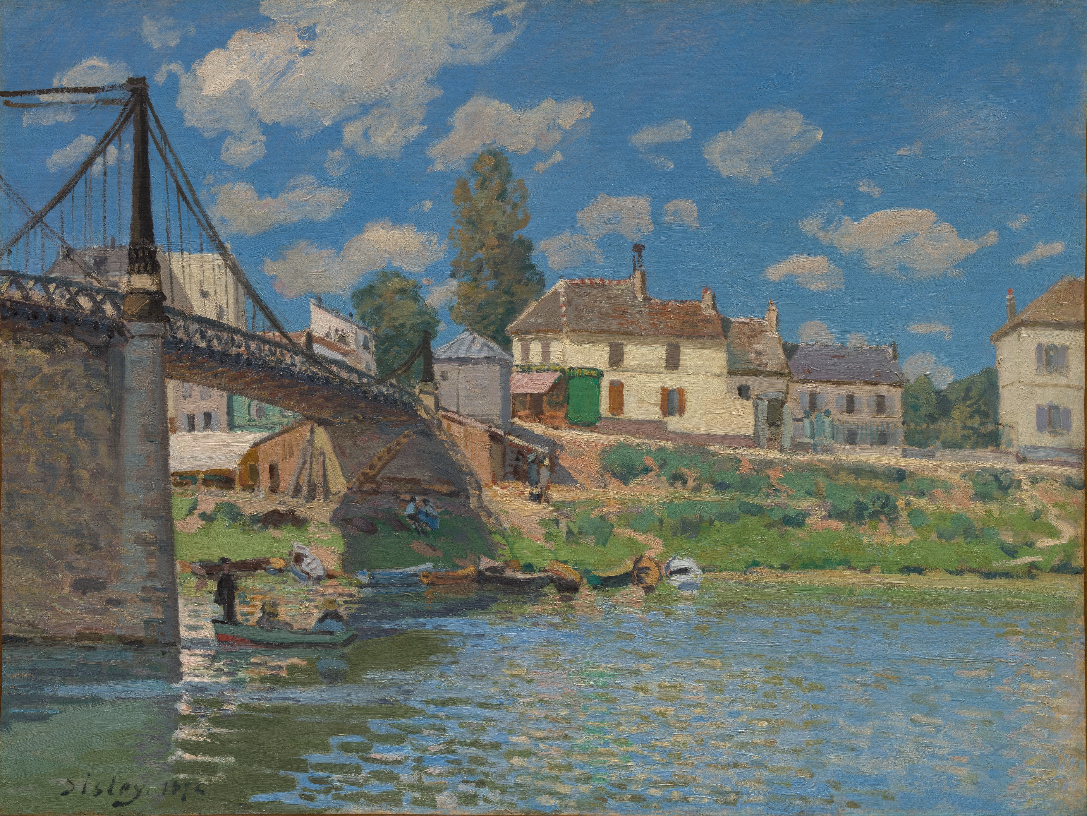 The Bridge at Villeneuve-la-Garenne by Alfred Sisley