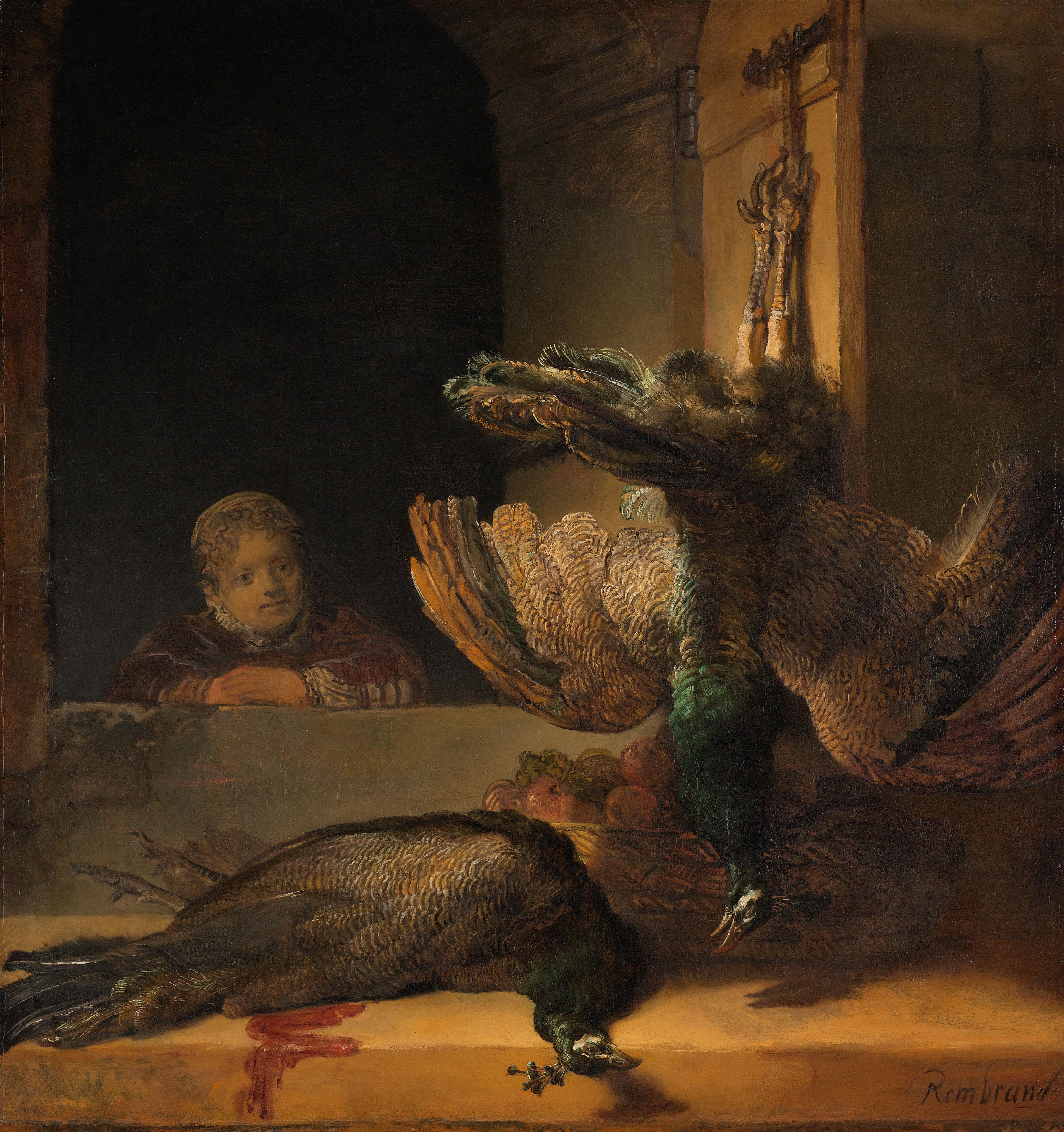 Still Life with Dead Peacocks by Rembrandt van Rijn