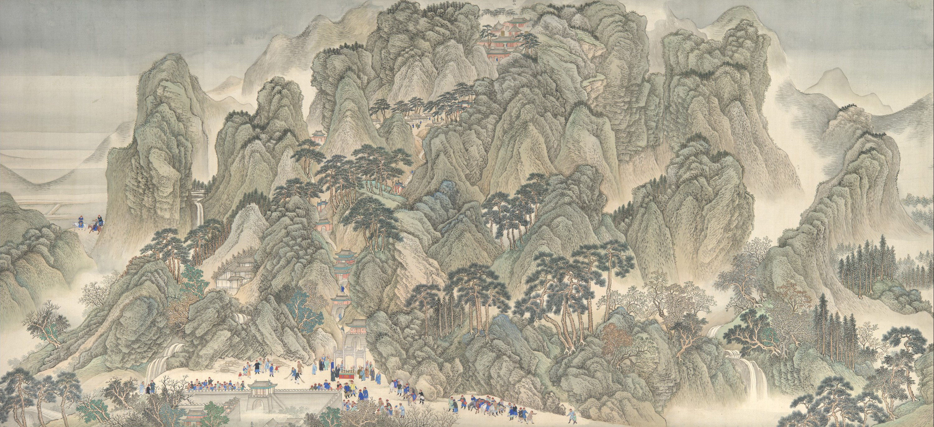 The Kangxi Emperor's Southern Inspection Tour — detail 3 by Wang Hui