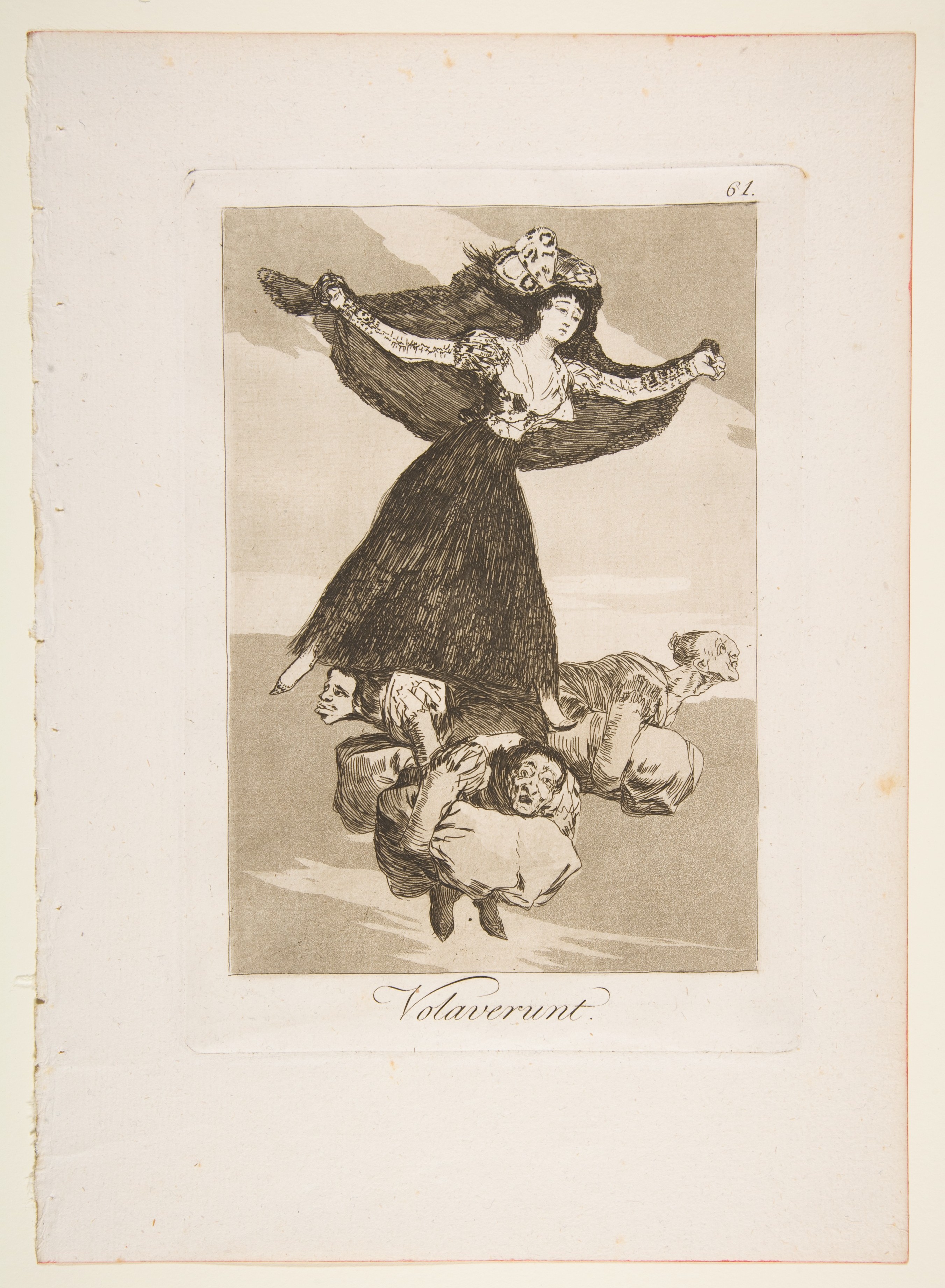 Plate 61 from "Los Caprichos": They have flown (Volaverunt) by Goya (Francisco de Goya y Lucientes)