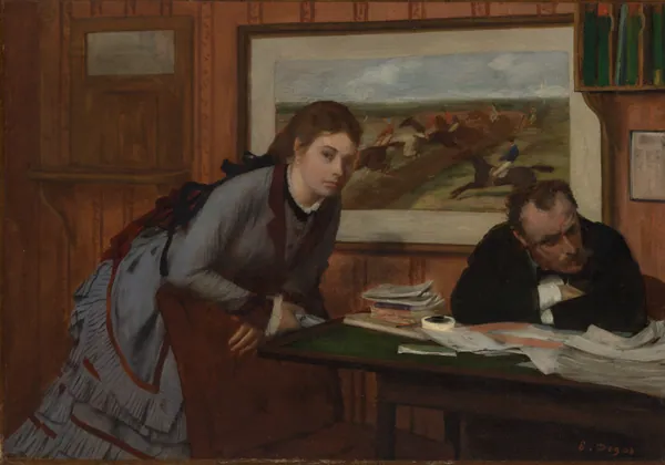 Sulking by Edgar Degas