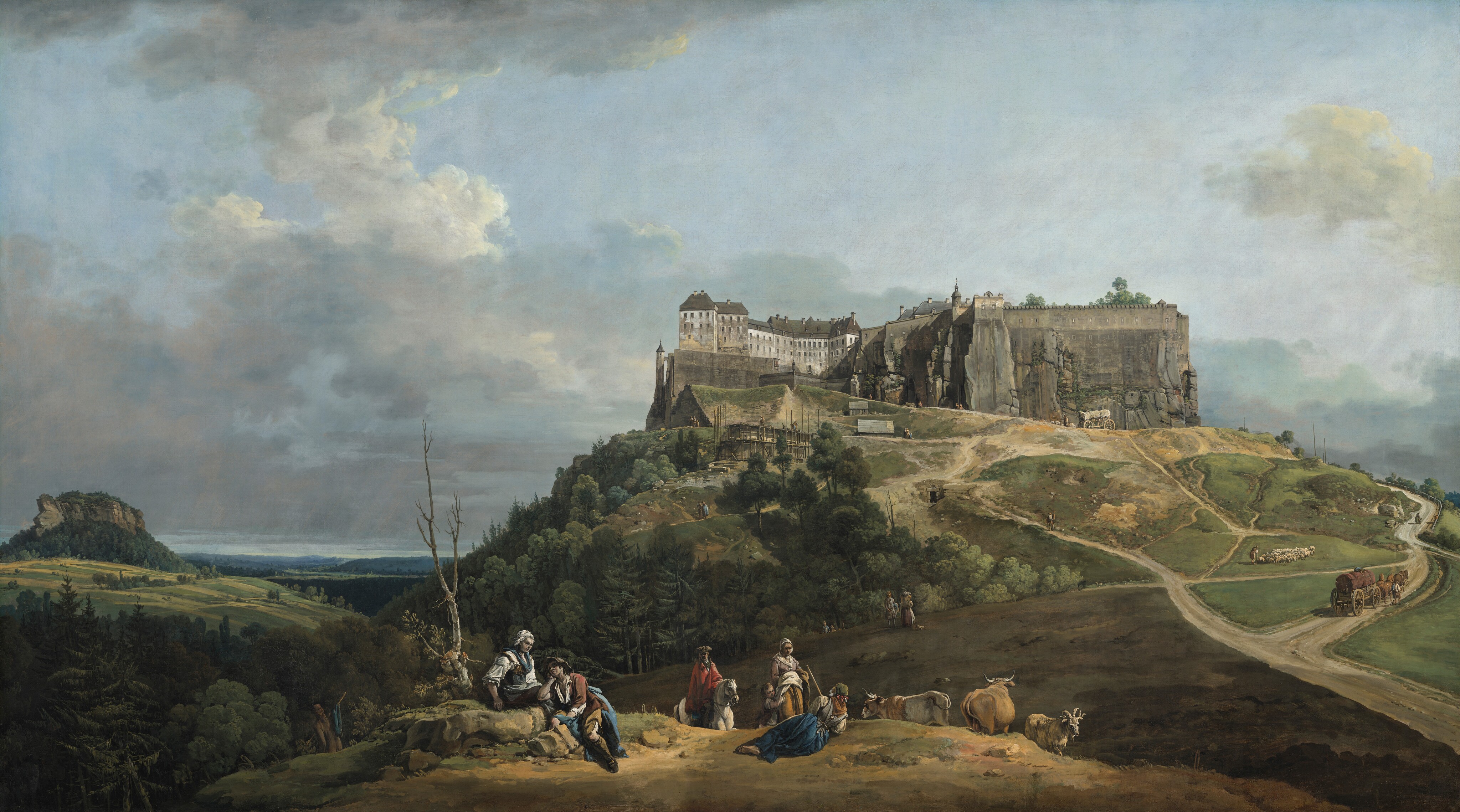The Fortress of Königstein by Bernardo Bellotto
