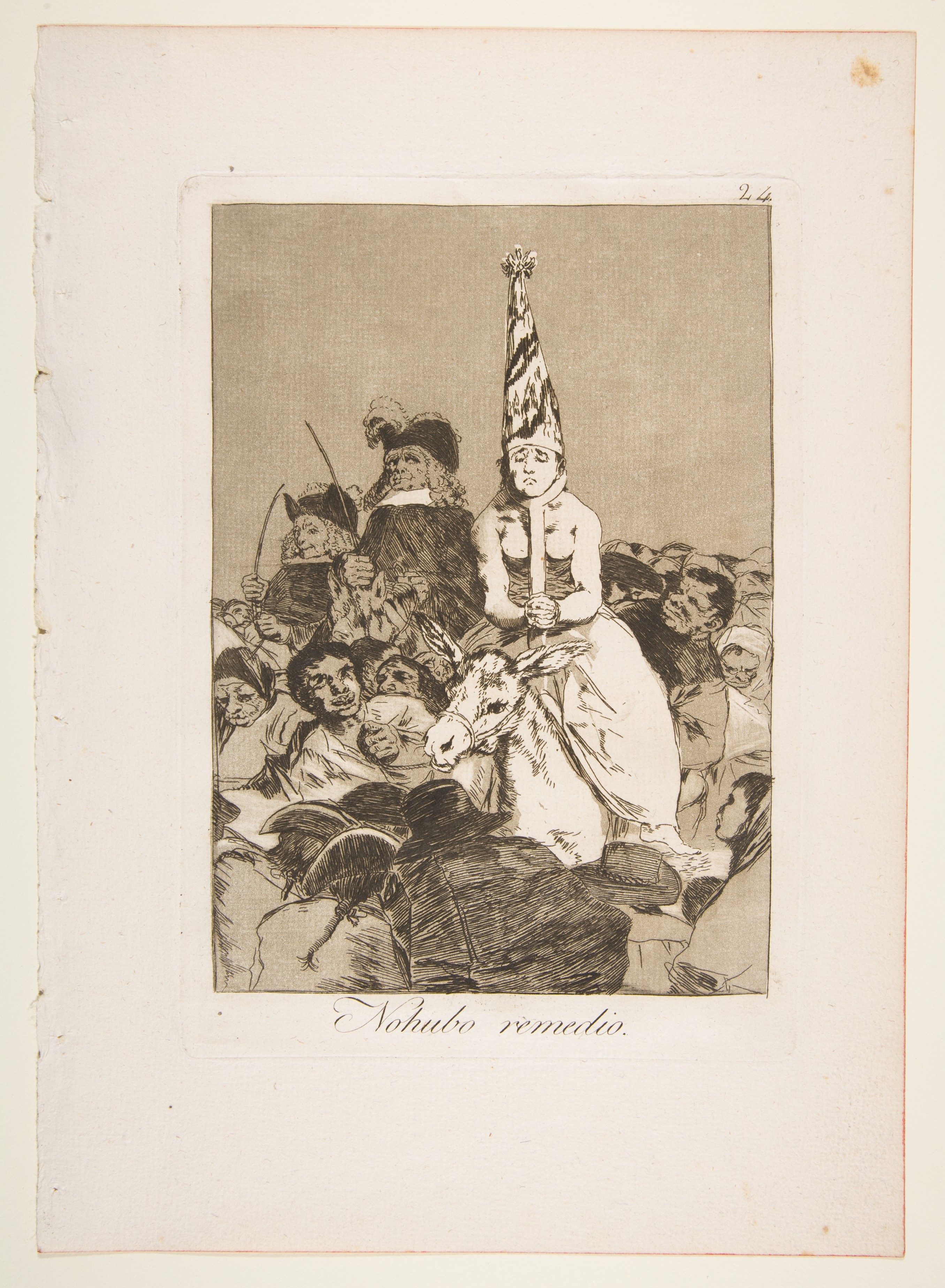 Plate 24 from  "Los Caprichos": Nothing could be done about It (Nohubo remedio) by Goya (Francisco de Goya y Lucientes)