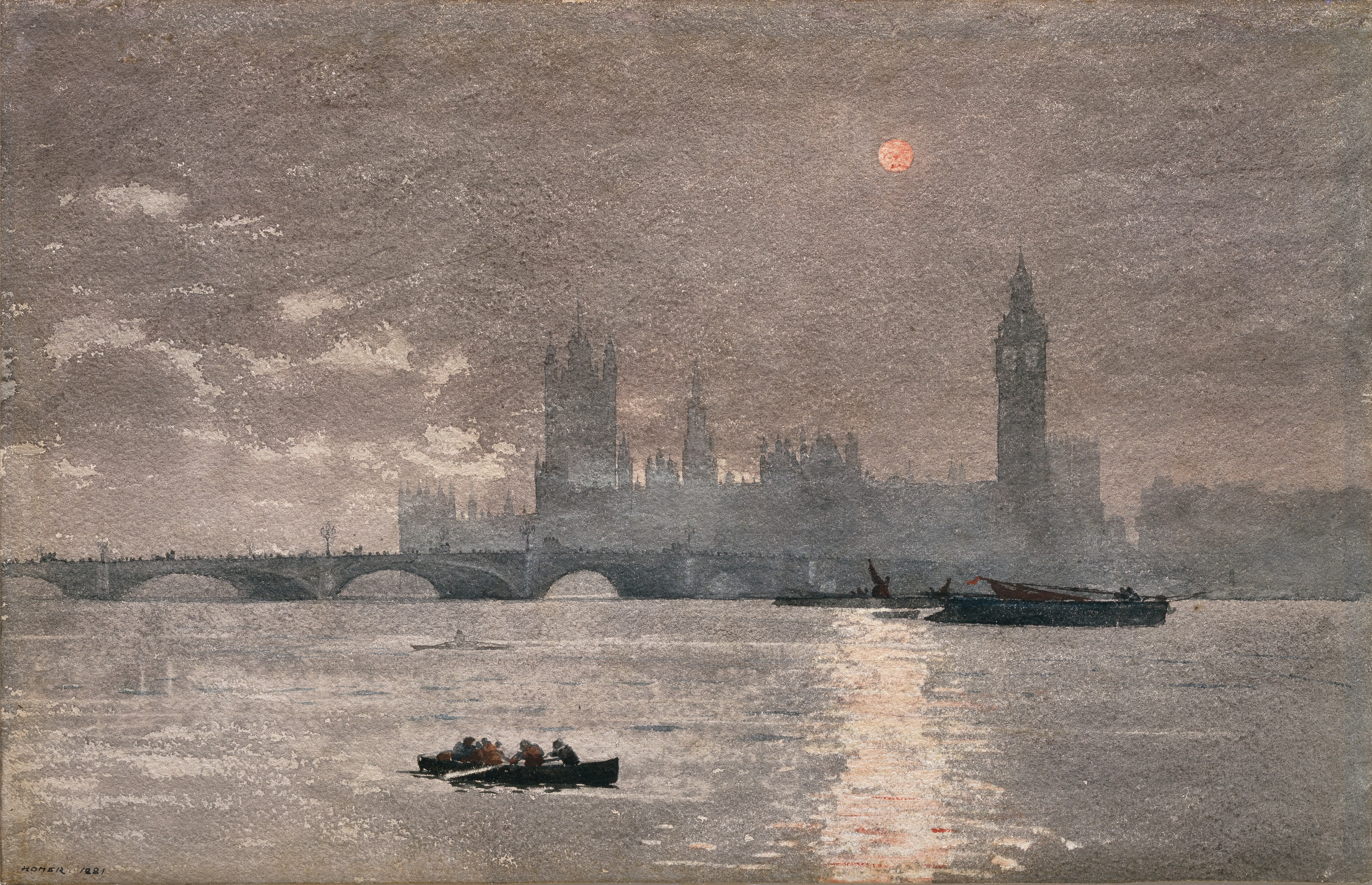 The Houses of Parliament by Winslow Homer