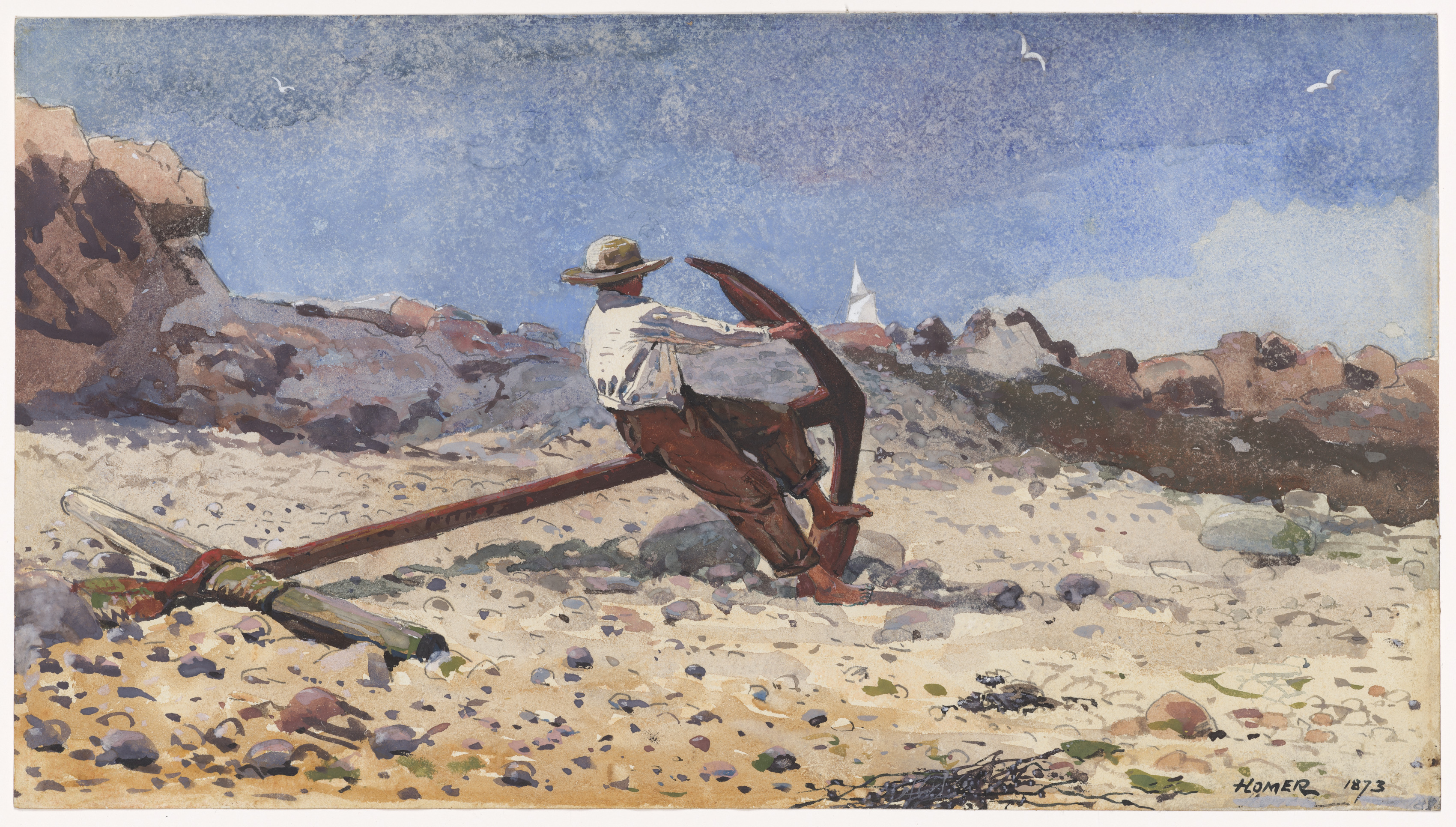 Boy with Anchor by Winslow Homer